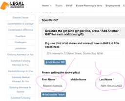 Specific gifts in Australian Wills