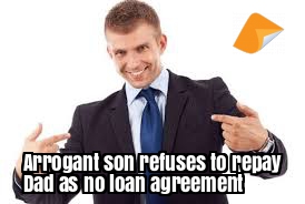 parent lending money to a child  mum and dad lend money to a child loan agreement